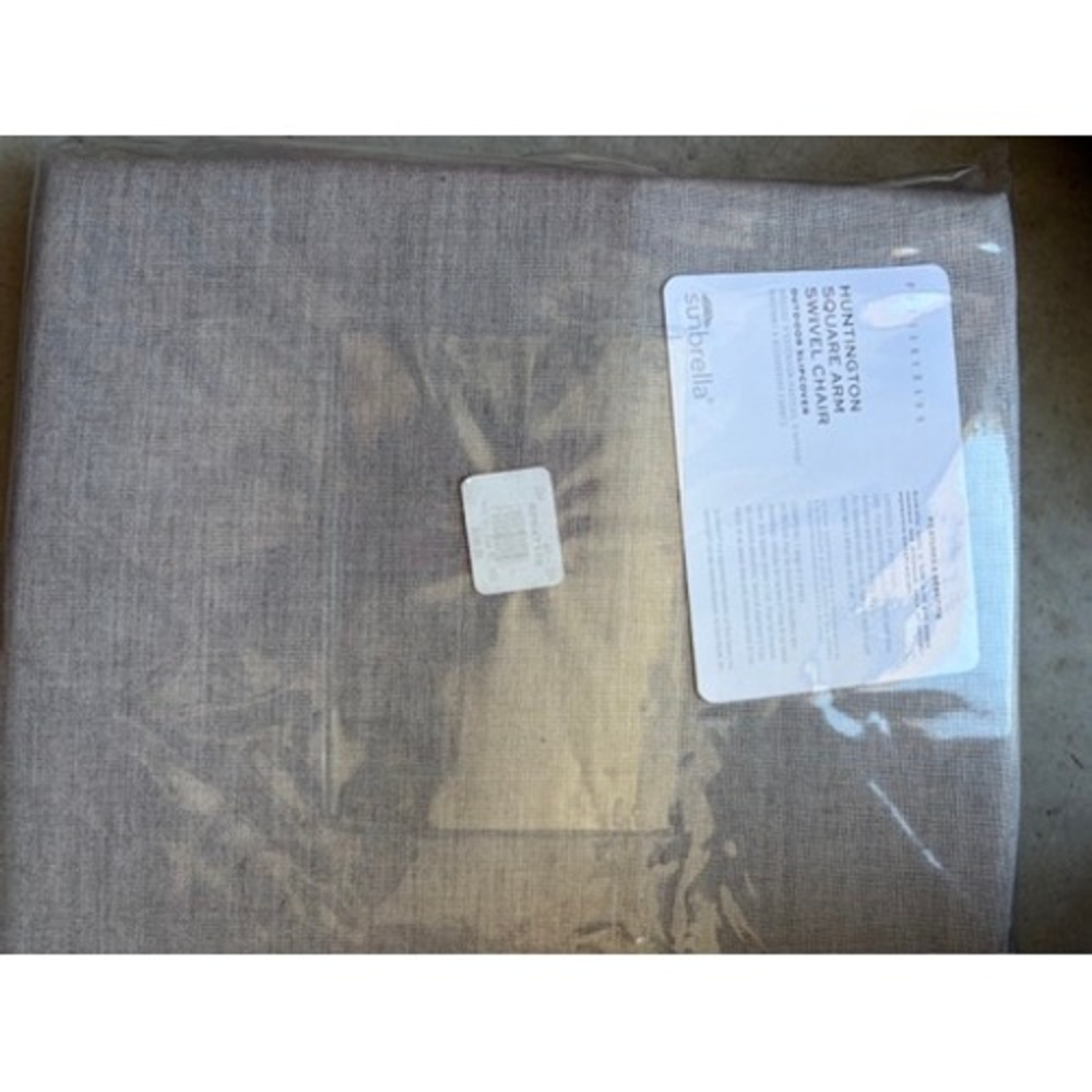 Pottery Barn Huntington Square Arm Swivel Chair Outdoor Slipcover Sunbrella New